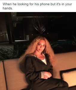 9D360286B80D2Db6B292B56C7C530077 Relatable Queen Bey Memes - Looking For His Phone