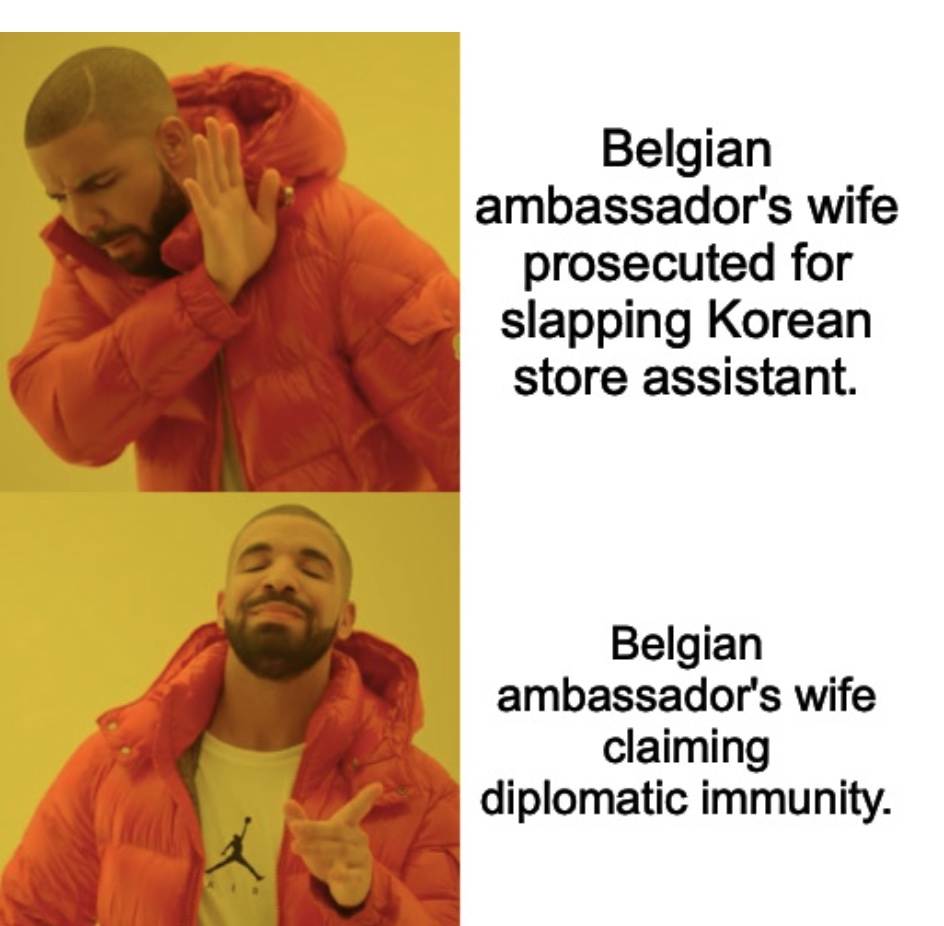 belgian ambassador's wife claims diplomatic immunity