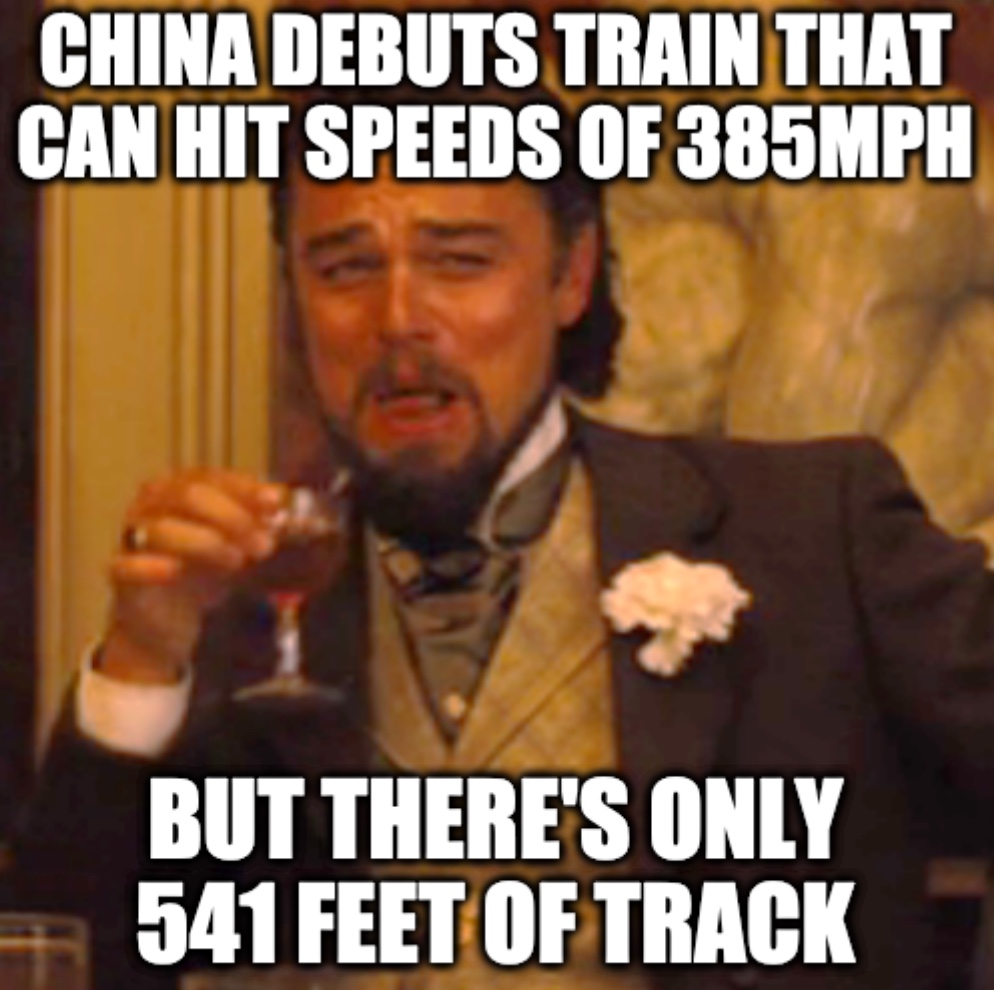 china unveils 385mph train meme