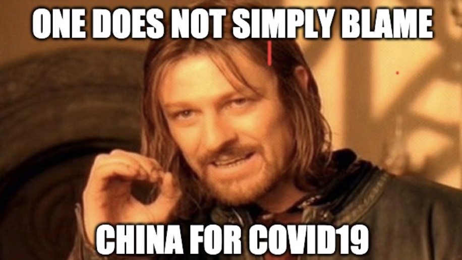 guilty of blaming china for covid meme