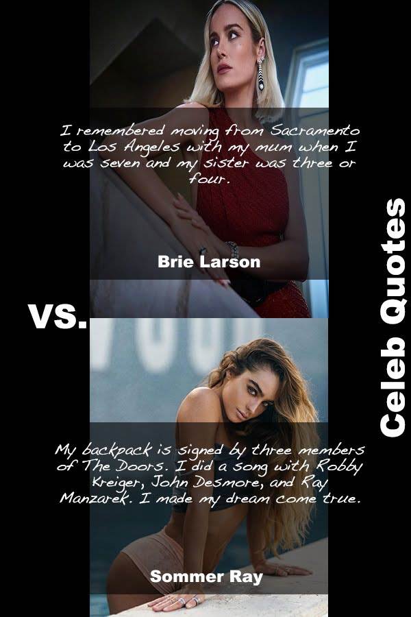 30 Hot Sommer Ray vs  Sexy Brie Larson Quotes You Must Read