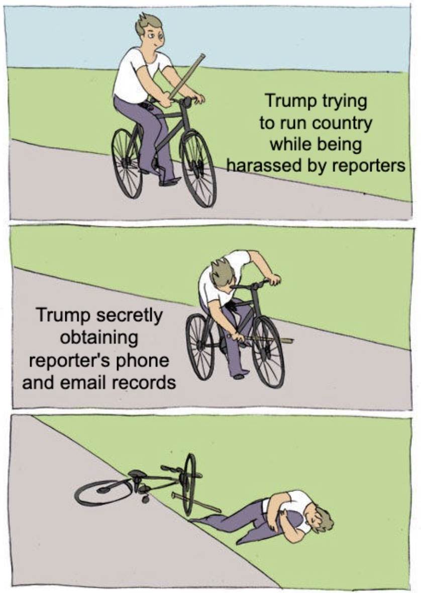 trump secretly obtained phone records meme