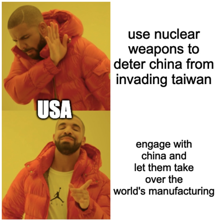 us considered nukes to deter china meme