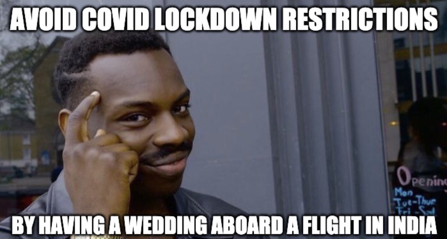 indian wedding in flight meme