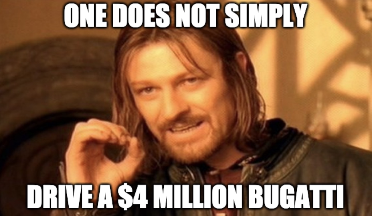 Bugatti 4 Million Dollar Car Meme