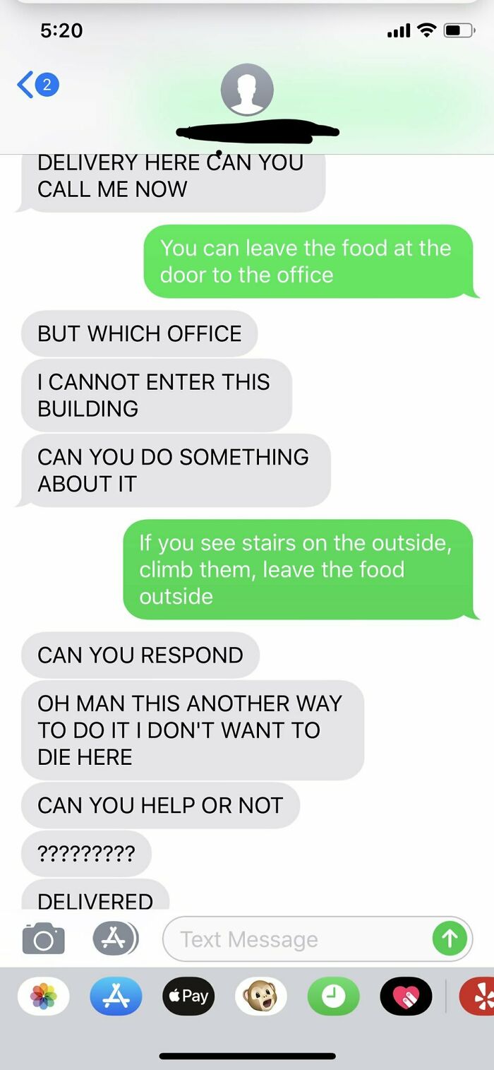 30 Hilariously Unhinged Text Conversations With Food Delivery Drivers