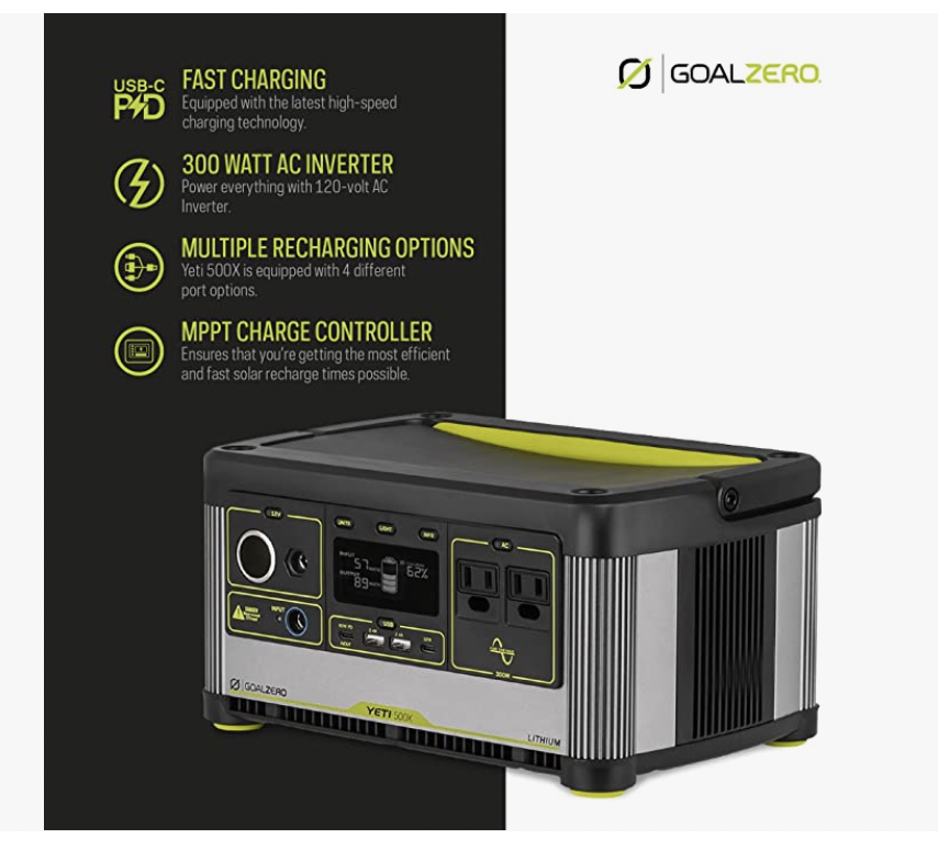 The Powerful Goal Zero Yeti 500X Portable Power Station Might Just Be Life Saving