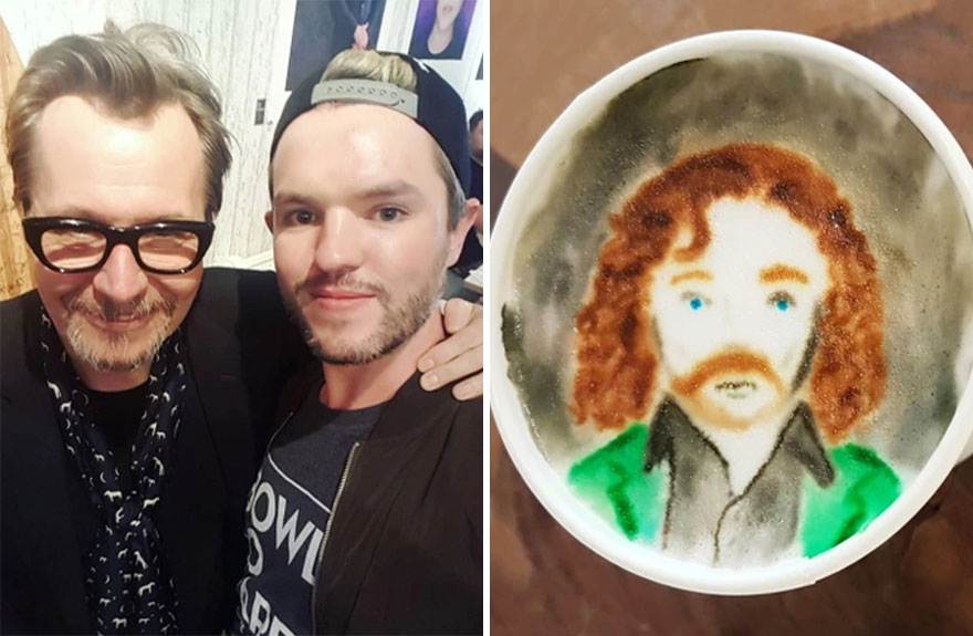 This Barista Is Painting Portraits Of Celebrities In Cafe And Surprises Them 64A53D6986E90 880