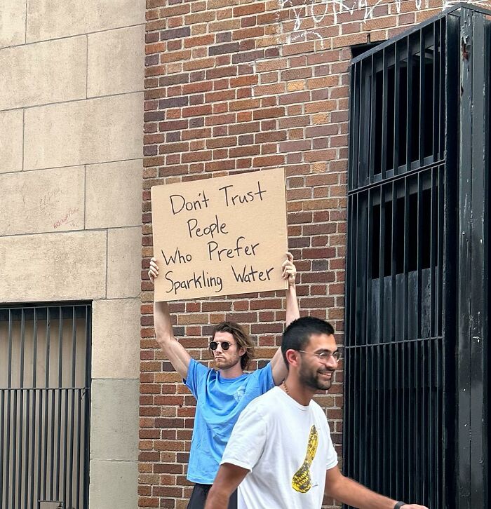 Clever Dude With Sign Protesting Annoying Things 64Ef4D2E7A750 700