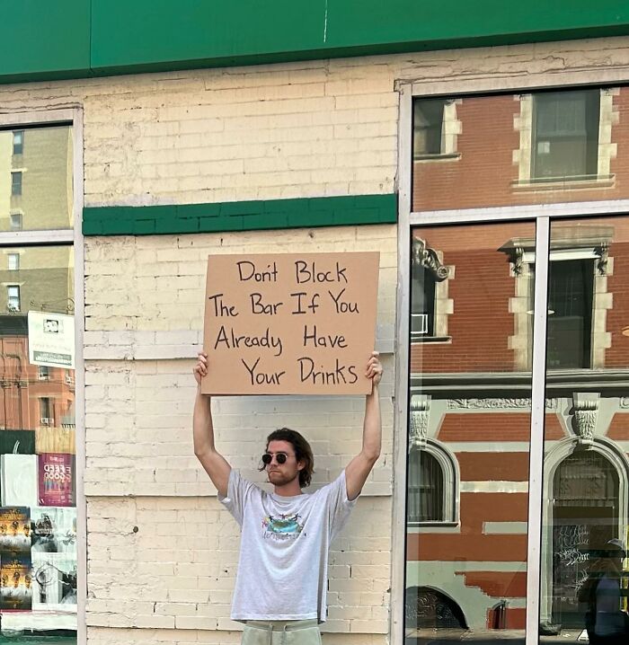 Clever Dude With Sign Protesting Annoying Things 64Ef4F56Cd0F4 700