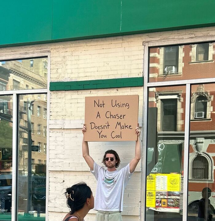 Clever Dude With Sign Protesting Annoying Things 64Ef4F5967870 700