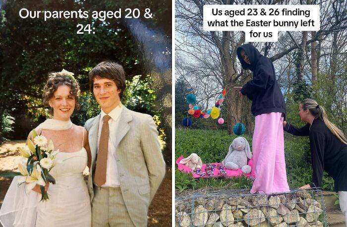 36 Hilarious Contrasts Between Parents and Their Younger Selves 