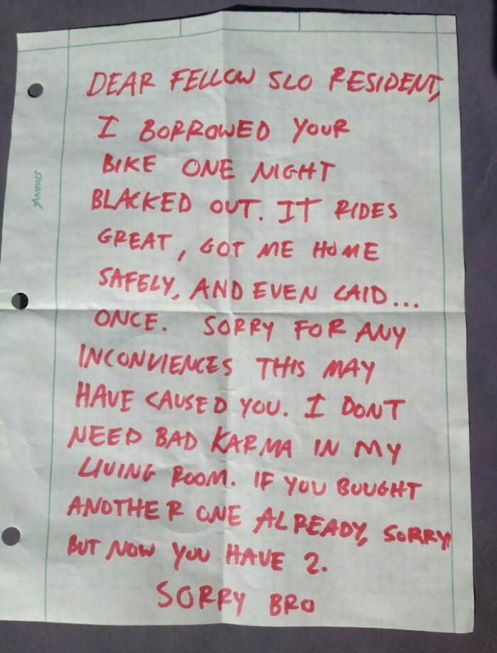 30 Hilariously Written Apology Notes Recipients Couldn't Resist Sharing