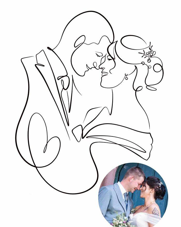 30 Custom OneLine Drawings That Capture Happiness 