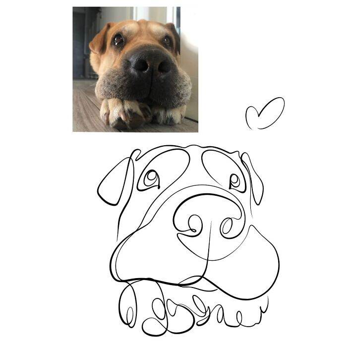 30 Custom OneLine Drawings That Capture Happiness 