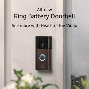 Allnew Ring Battery Doorbell, HeadtoToe Video, Live View with TwoWay Talk, and Motion Detection & Alerts (2024 release), Venetian Bronze