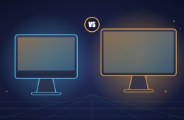Two Allinone Desktop Computers Side By Side, Illustration For The Imac M6 Vs Imac M4 Comparison